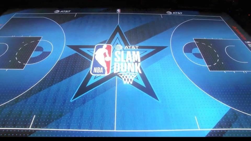 NBA全明星赛首次采用LED地板屏，艾比森至真显示闪耀篮球盛宴